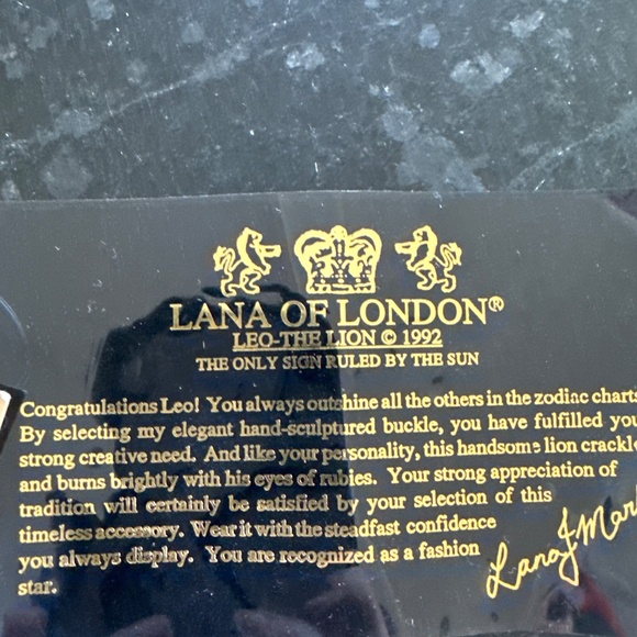 Lana of London Leo the Lion belt buckle